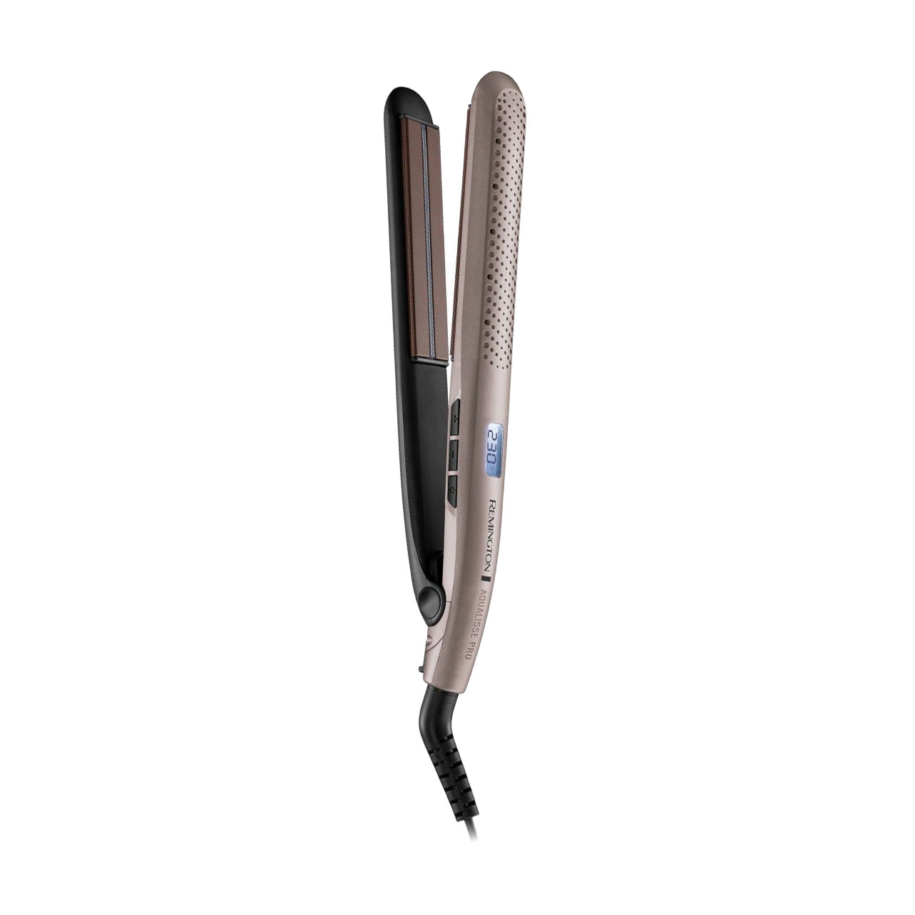 Вирівнювач для волосся Remington Aqualisse Pro з чохлом та дисплеєм, сріблястий (S7972)